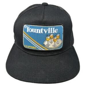 Bart Bridge Trucker Hat Black One Size Snapback Mesh Yountville California Wine